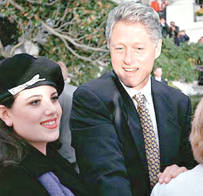 Clinton şi Monica,  într-o vizită oficială