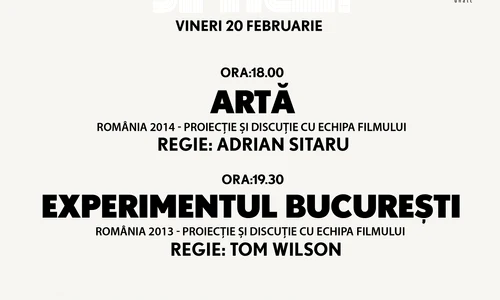 Proiecţie şi dezbatere „Artă“ şi „Experimentul Bucureşti“ jpeg