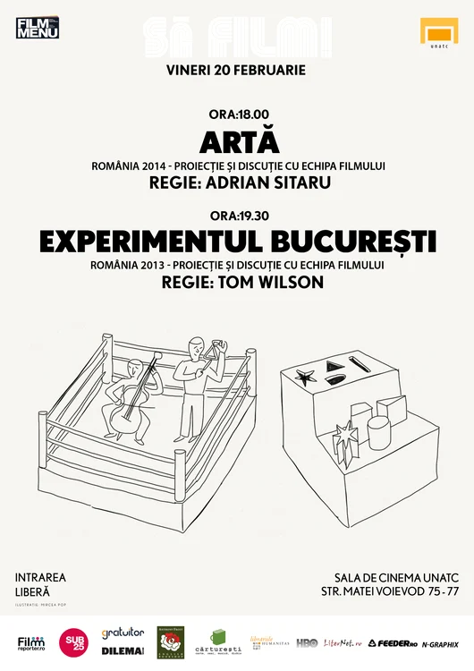 Proiecţie şi dezbatere „Artă“ şi „Experimentul Bucureşti“ jpeg