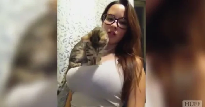 
    Stăpâna nu e deranjată de masajul pisiciiFoto Huff  