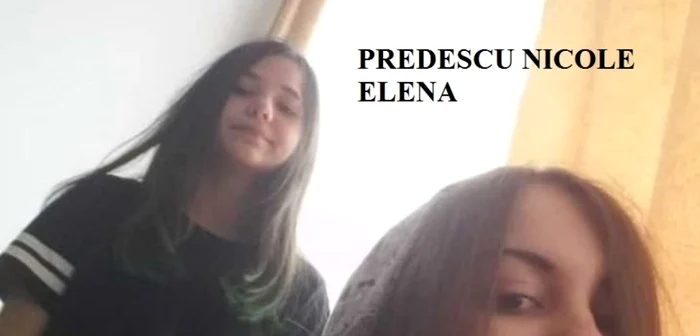 Nicole Predescu şi Diana Coman, de 13 şi respectiv 14 ani, dispărute din Vâlcea, Foto Poliţia Română