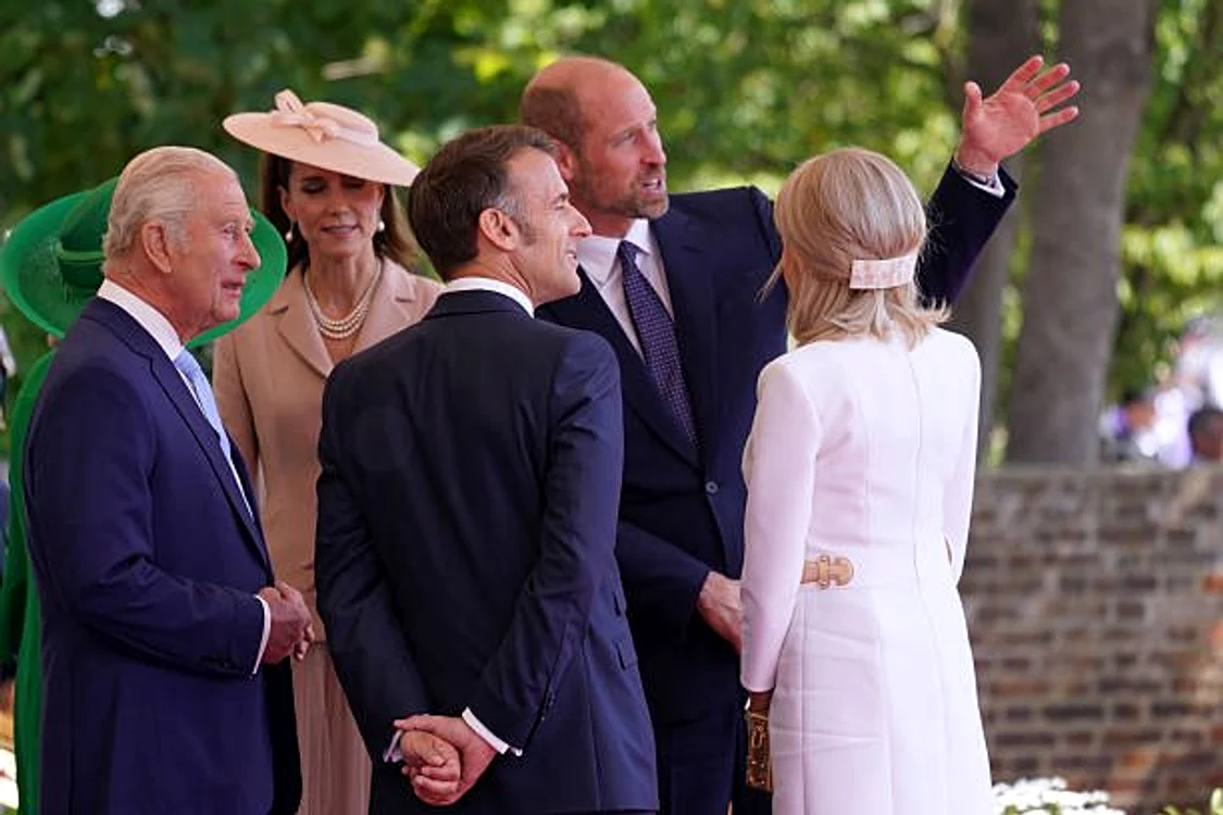 Emmanuel și Brigitte Macron, întîlnire cu familia regală britanică/FOTO:X
