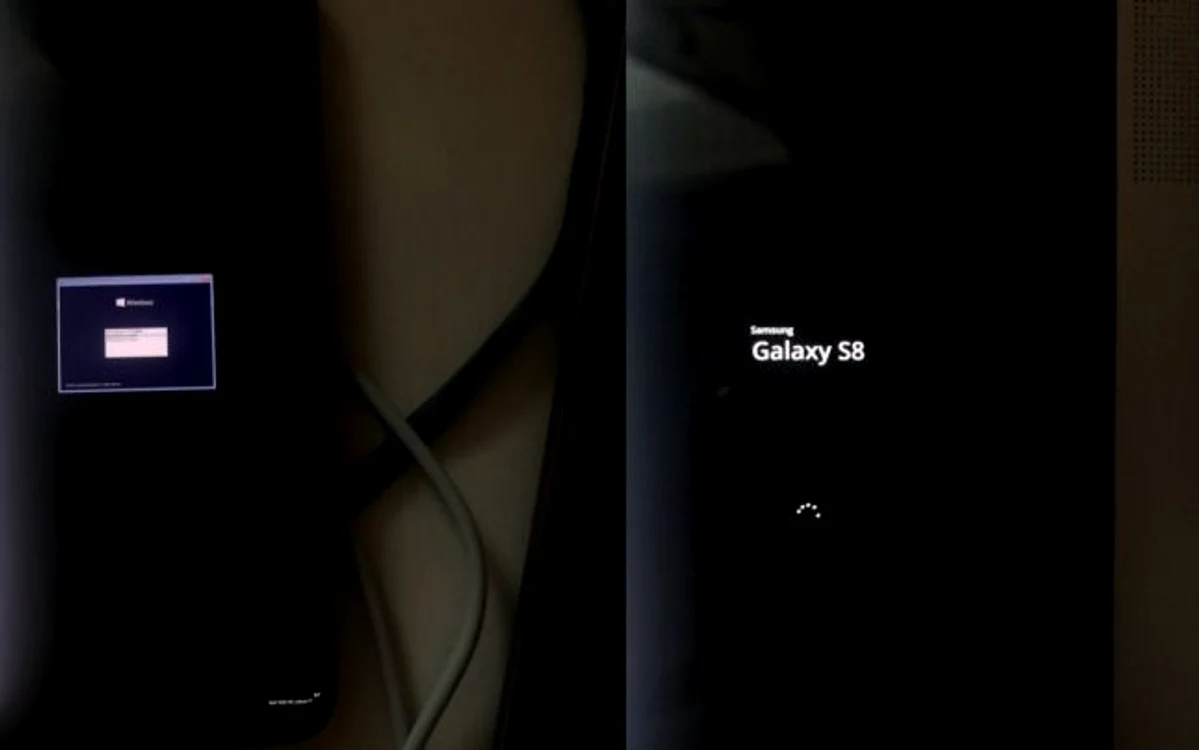 Samsung Galaxy S8 cu Windows 10. FOTO Windows Latest