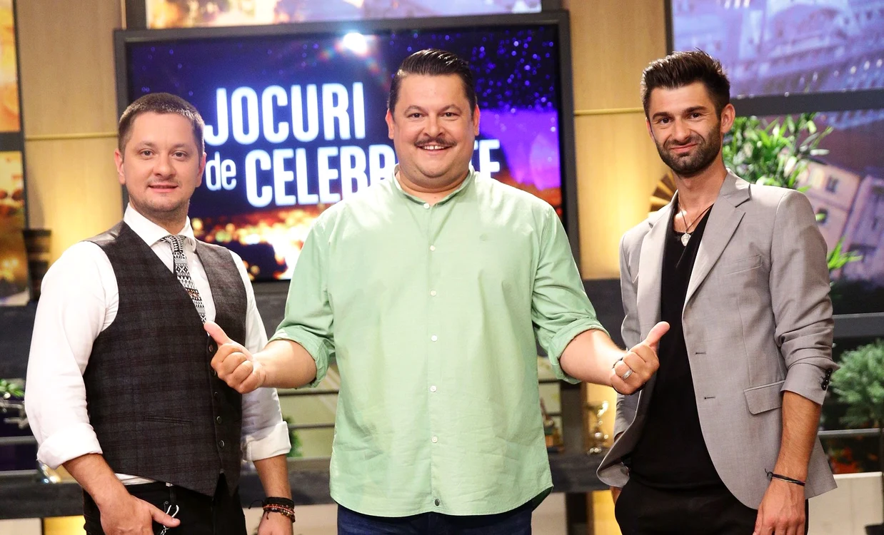 Mihai Bobonete, Paul Ipate și Octavian Strunilă, la noua emisiune "Jocuri de celebritate"Foto: Pro TV
