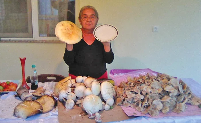 
    Mariana Medrega şi ciupercile mari cât o farfurieFoto: Arhivă personală  