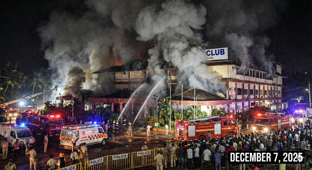 Cel puțin 25 de persoane au murit într-un incendiu izbucnit la un club de noapte din India. Printre victime sunt și turiști