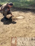 Vestigiile unui necunoscut până în prezent, descoperit în cetatea dacică de la Costeşti-Cetăţuie (foto: Consiliul Județean Hunedoara)