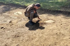 Vestigiile unui necunoscut până în prezent, descoperit în cetatea dacică de la Costeşti-Cetăţuie (foto: Consiliul Județean Hunedoara)