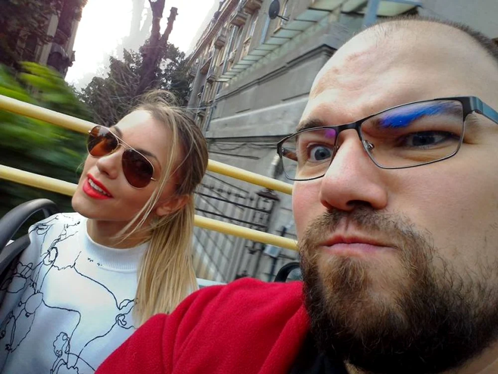 Andreea şi Alex s-au plimbat împreună cu autobuzul prin Bucureştifoto: arhiva personală