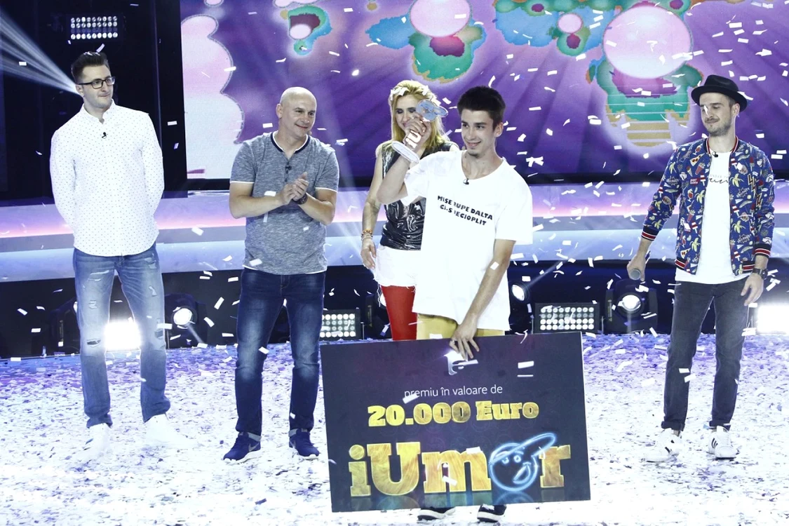 Andrei Cojocaru, cel mai tânăr concurent din finala „iUmor“ 2018, a câştigat marele premiu de 20.000 de euro FOTO Antena 1