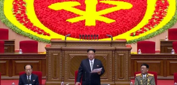 Kim Jong-un, la deschiderea celui de-al VII-lea Congres al partidului unic din Coreea de Nord FOTO KRT/AP