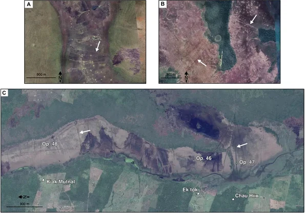 O rețea complexă de canale vechi de 4.000 de ani, descoperită în Belize (© Harrison-Buck et al. / Science Advances, 2024)