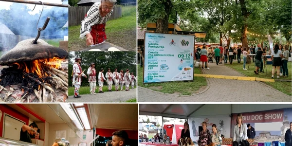 Manifestări culturale tradiţionale gastronomice şi chinologice la Sibiu Foto colaj
