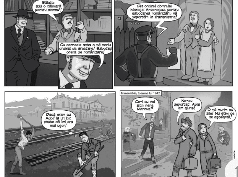 Povestiri din Holocaust. Evrei și romi din Argeș, arătați într-o expoziție de bandă desenată