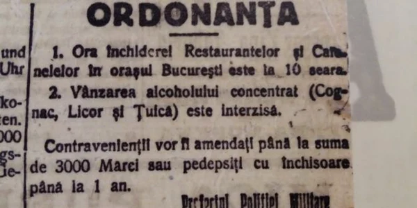 Anunţuri oficiale privind interdicţiile stabilite de germani FOTO Muzeul Brăilei