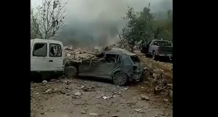 Optsprezece persoane au fost ucise în urma atacului israelian Foto: Captură video platforma X