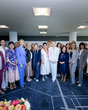 Prințesa Charlene în baby blue, Foto Palatul Prințului 