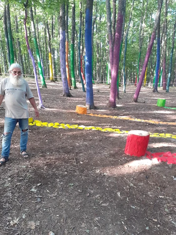 Puieţi plantaţi în „Pădurea Colorată“