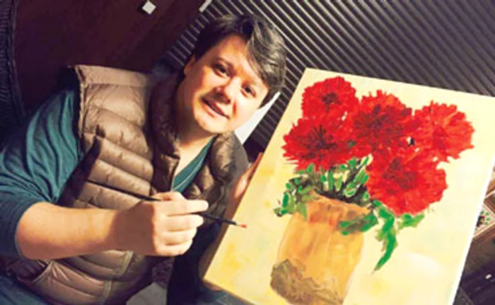 Paul Surugiu, alias Fuego, pictează cu mult talent, în scopuri caritabile
