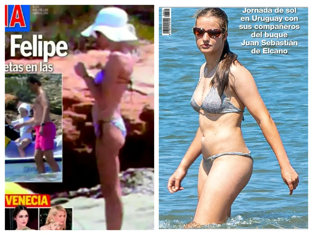 Letizia și Leonor în bikini  jpg