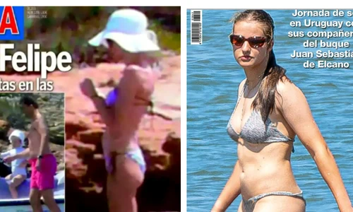 Letizia și Leonor în bikini  jpg