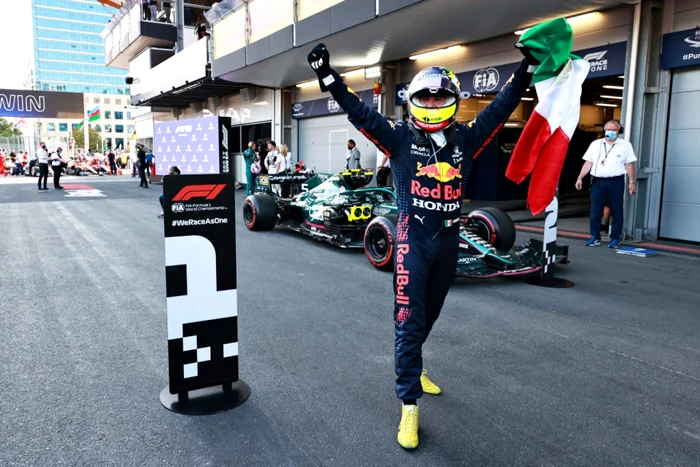 Sergio Perez, câştigătorul MP al Azerbaidjanului. FOTO: Mark Thompson/Getty Images