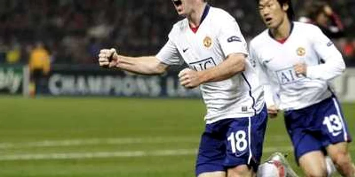 Paul Scholes a marcat golul egalizator pentru United în meciul de aseară