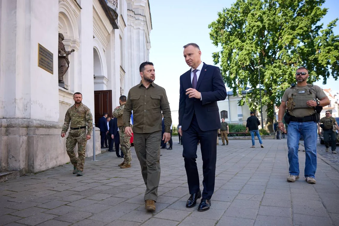 Președintele Ucrainei Volodimir Zelenski și omologul său polonez Andrzej Duda/ FOTO:X