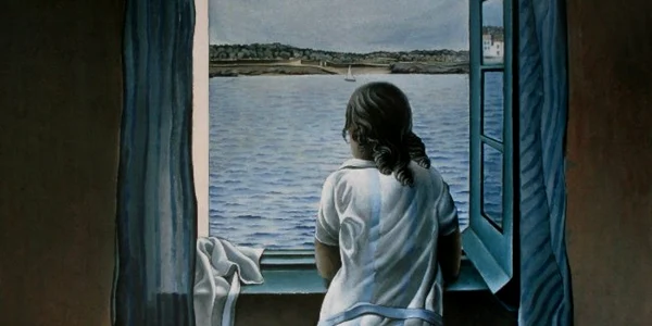 Dali painting woman back