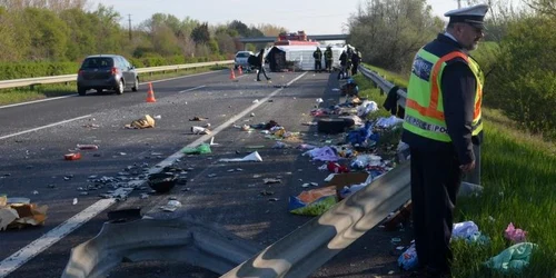 Accident în Ungaria FOTO Police.hu