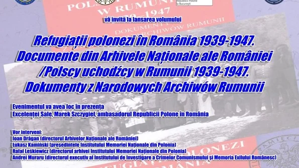 Lansarea volumului Refugiați polonezi în România 1939 1947  Documente din Arhivele Naţionale ale României jpeg