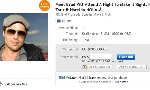 O seară cu Brad Pitt costă 10 000 de dolari jpeg