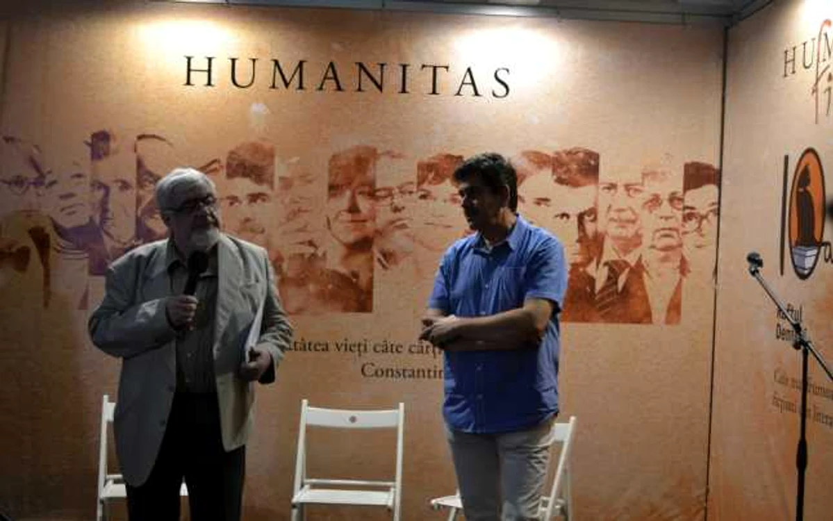 Andrei Pleşu şi Radu Paraschivescu, la Târgul de Carte Bookfest.  Foto: Adevărul