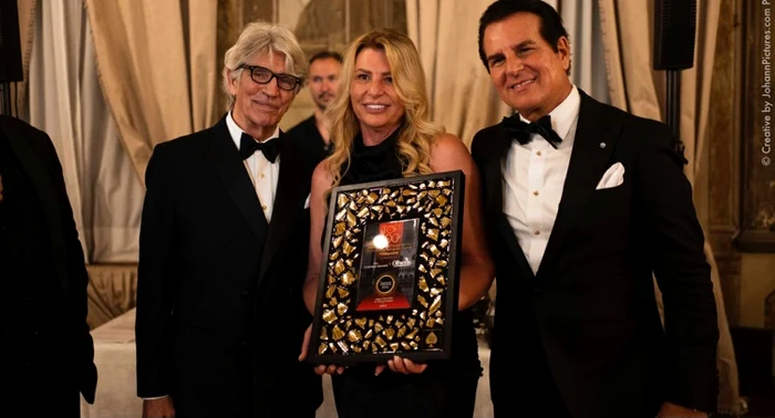 Cosmina Mahara, alături de Eric Roberts și Vincent De Paul, la Veneția foto: arhiva personală 