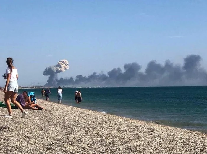 Litoralul crimeean al Mării Negre. Foto: Nexta TV via Twitter