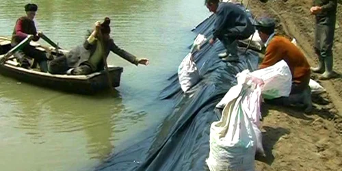 Dunărea ameninţă să rupă digul de la Vărsătura