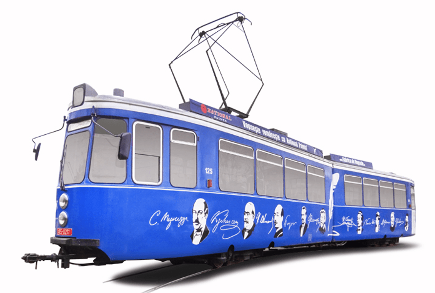 Tramvaiul literaturii din Iaşi devine, pentru o zi, „Tramvaiul lui Mihai Eminescu”
