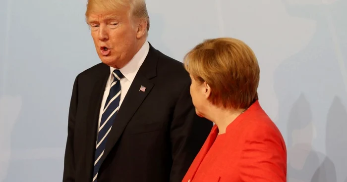 Angela Merkel şi Donald Trump purtând o discuţie la summitul G20 de la Hamburg din vara anului trecut FOTO Guliver/ GettyImages