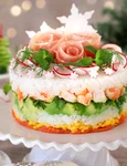 Tort sarat cu somon afumat Sursa foto shutterstock 1855595638 jpg