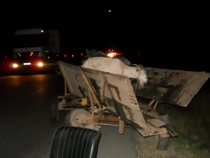 Căruţa implicată în accident