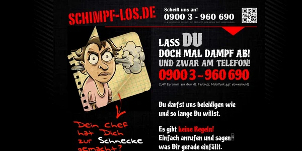 Linia fierbinte are un site web format din o pagină, care conţine telefonul, tariful şi îndemnul de a suna