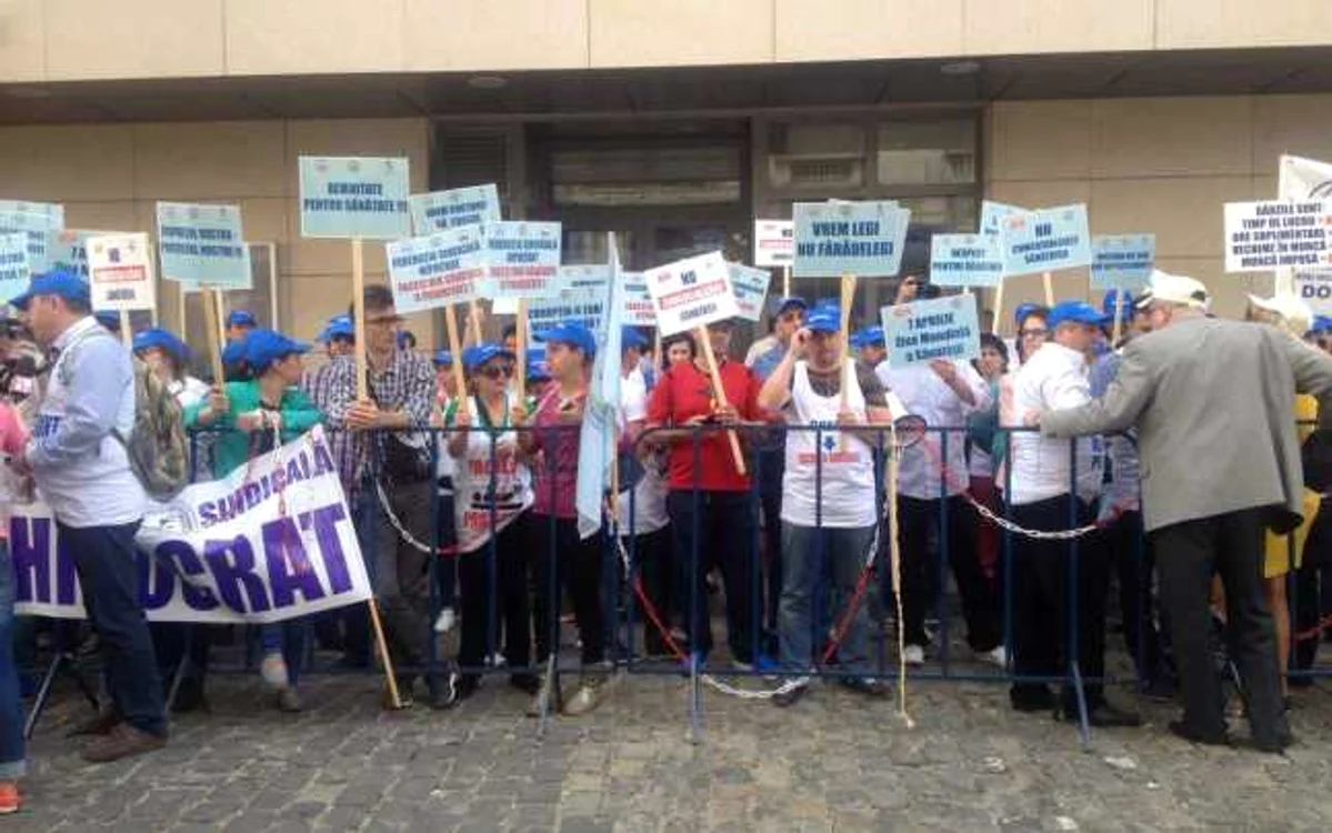 Sute de medici vor protesta joi în faţa Ministerului Sănătăţii FOTO Claudia Spridon