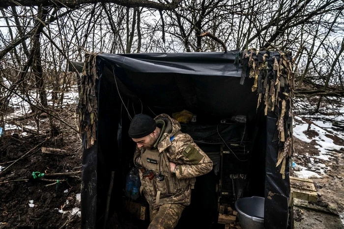Soldat ucrainean pe frontul din Bahmut FOTO PROFIMEDIA