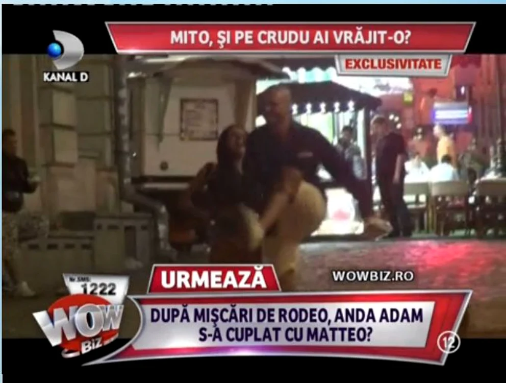 Mihai Mitoşeru a fost foarte amuzat de gestul vedetei (captură: Kanal D)