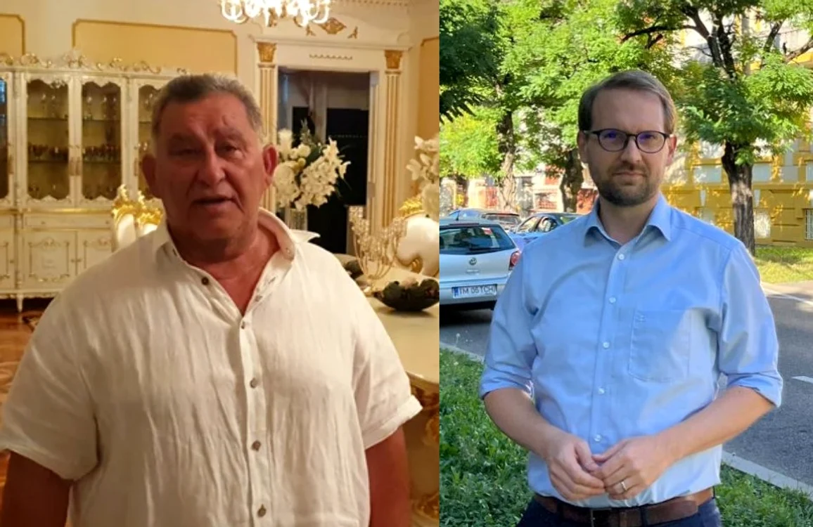 Momiță Bona (stânga) și primarul Timișoarei Dominic Fritz (dreapta) 