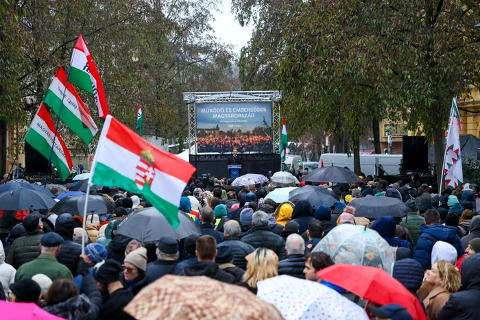Peter Magyar a îndemnat la o nouă demonstraţie. FOTO Facebook Péter Magyar
