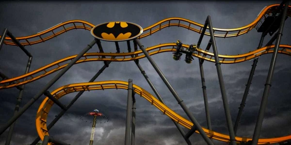 montagne-russe Batman texas