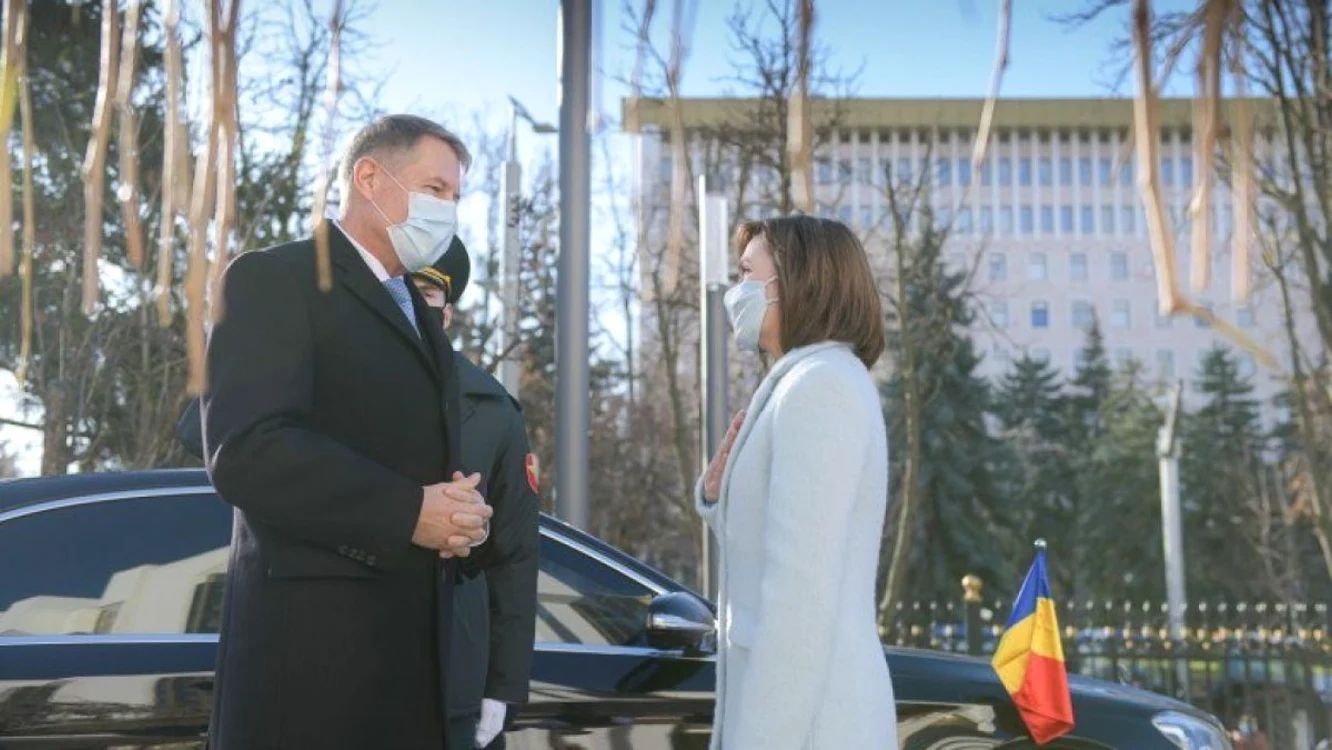 Preşedintele României, Klaus Iohannis şi omologul său, Maia Sandu