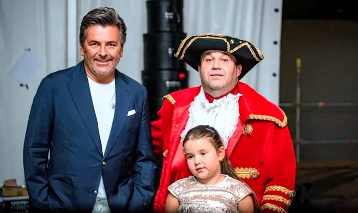 DJ Conte, alături de fiica sa și de cântărețul Thomas Anders / foto: arhiva personală