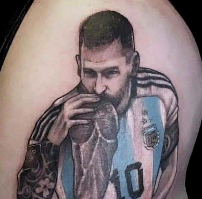 Tatuaj Messi. FOTO Twitter